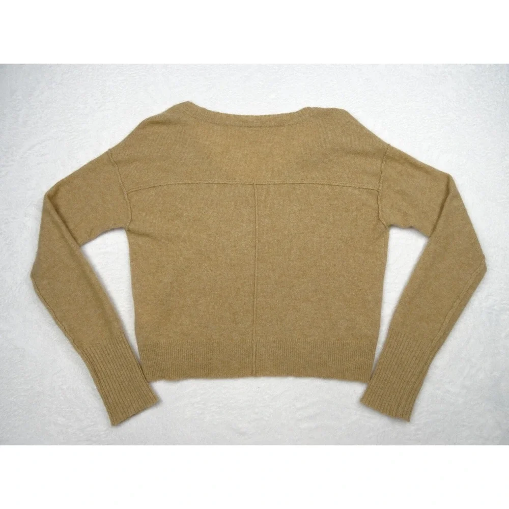 Free People Sweater Womens Size Medium Brown‎ Pullover 100% Cashmere Long Sleeve